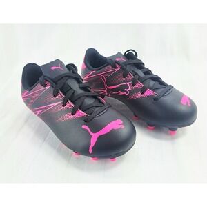 Puma Future Play FG/AG Kids Soccer Cleats Black Pink 107480-06 Size 11C US